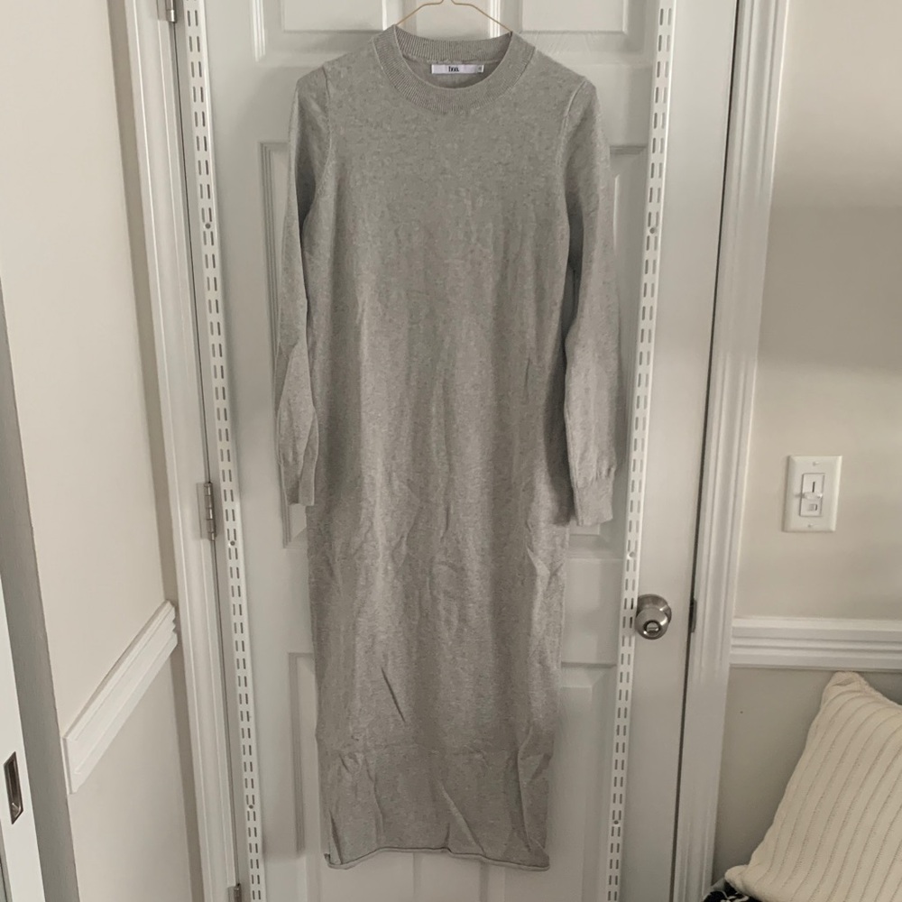 Because if Alice Grey Long-sleeve Sweater Dress
